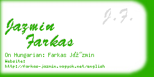 jazmin farkas business card